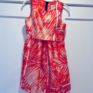Milly Minis Orange and white dress